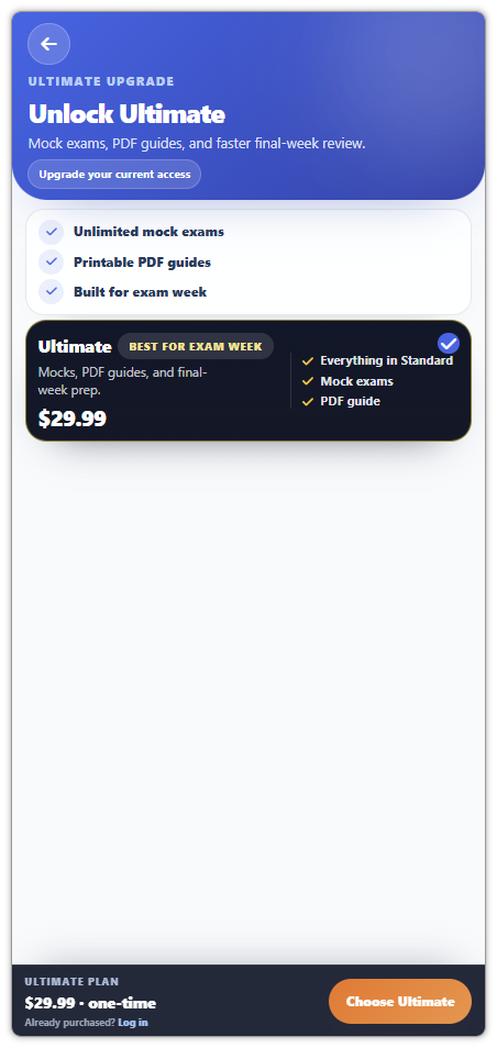 Ultimate plan purchase comparison page